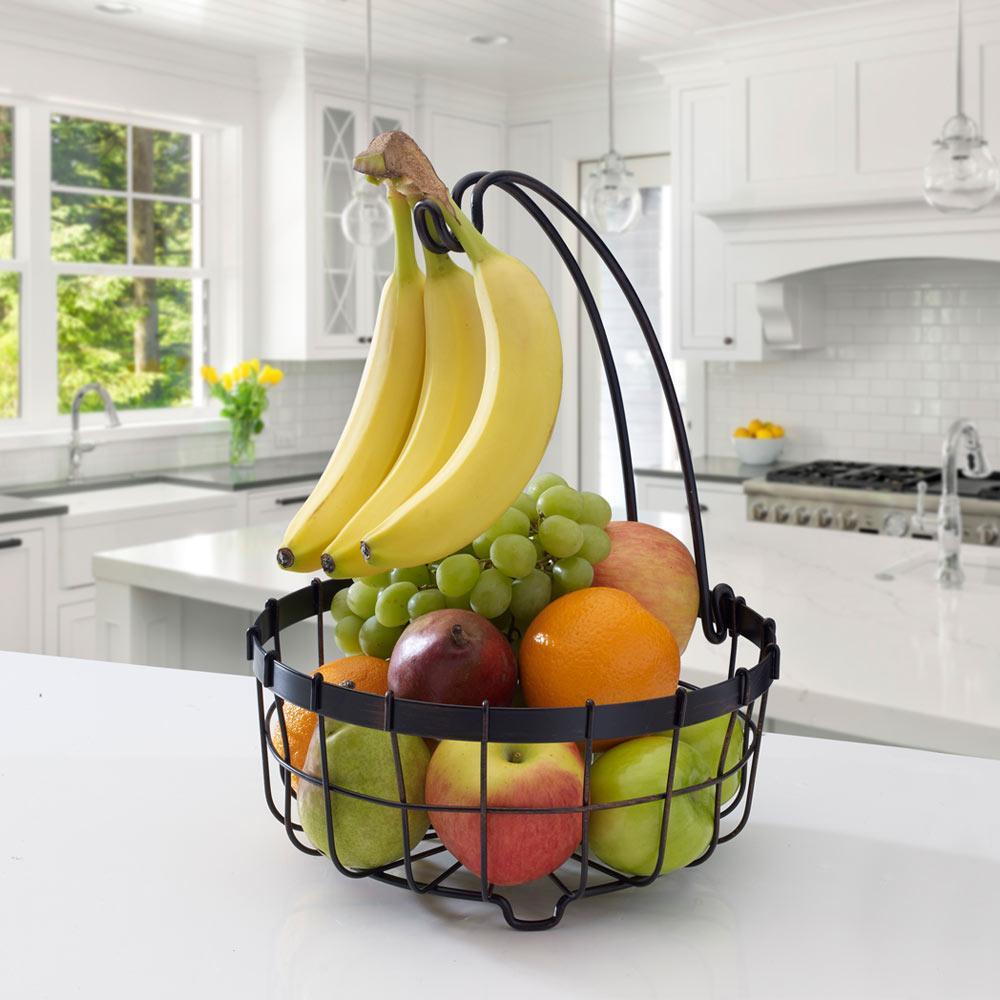 General Store Fruit Storage Basket with Banana Hanger - Image 2