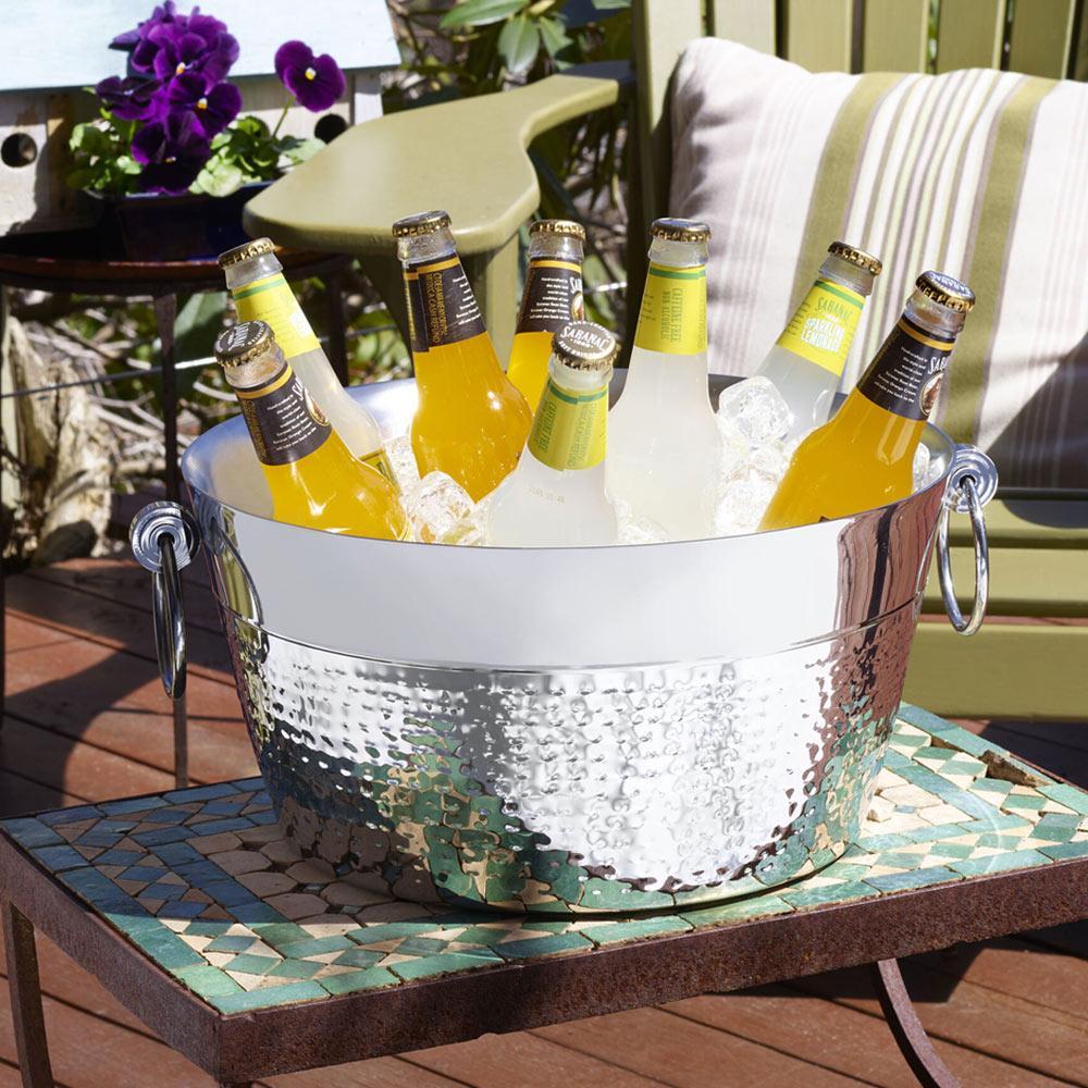 Hammered and Polished Beverage Tub. 12 Quart - Image 2