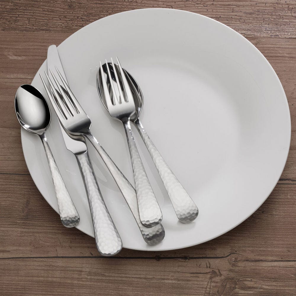 Hammered Opulent 75 Piece Flatware Set. Service for 12 - Image 3