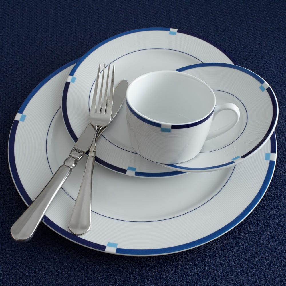 Jet Set Blue Set of 4 Tea Cups and Saucers - Image 2