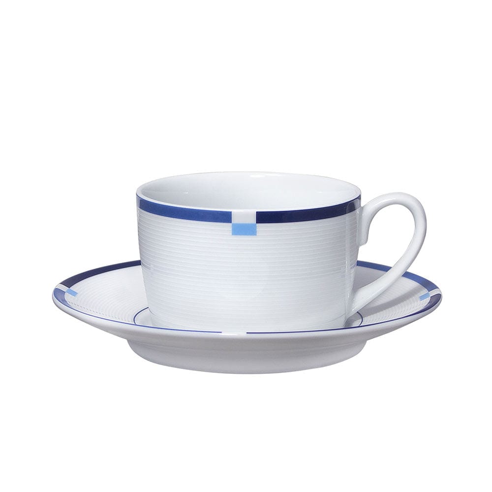 Jet Set Blue Set of 4 Tea Cups and Saucers - Image 3