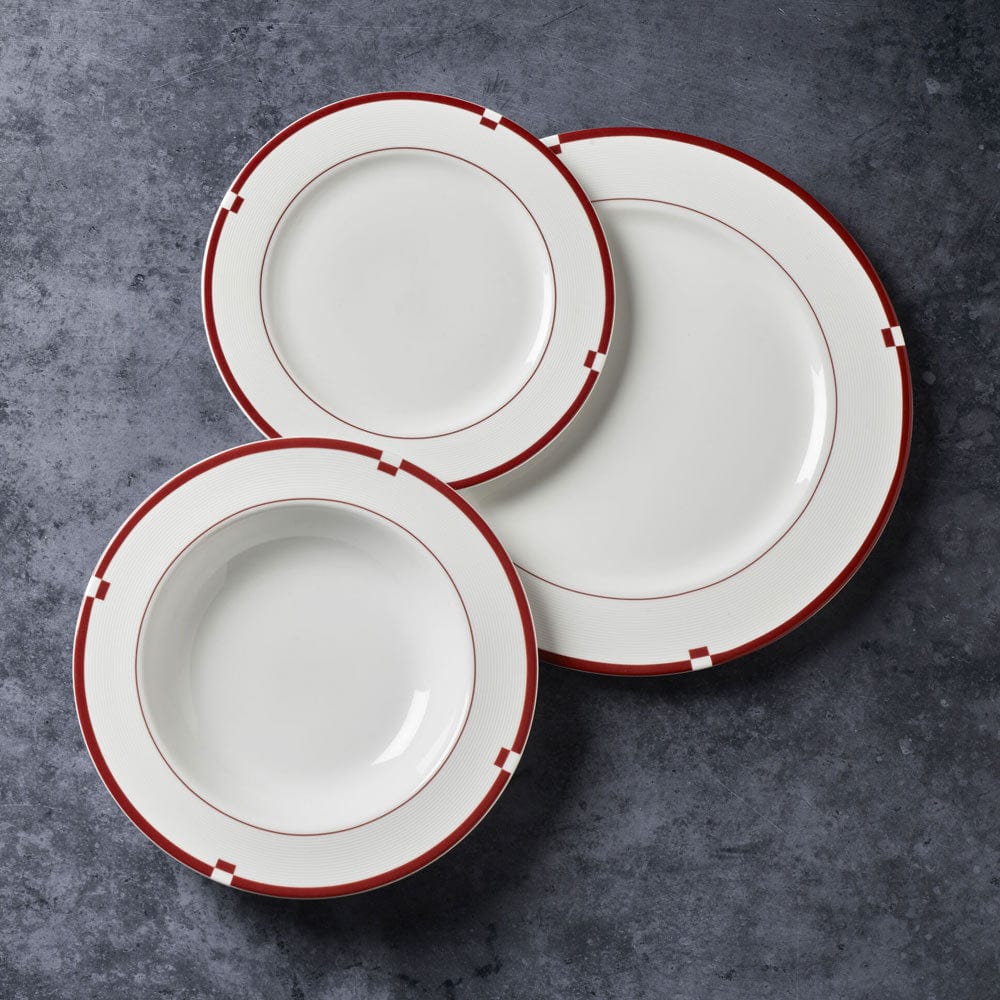Jet Set Red Set of 4 Rim Soup Bowls - Image 2