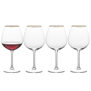 Julie Gold Set of 4 Red Wine Glasses