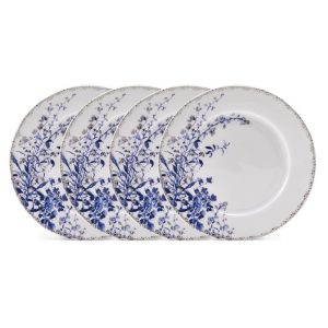 Kaia Platinum Set of 4 Dinner Plates