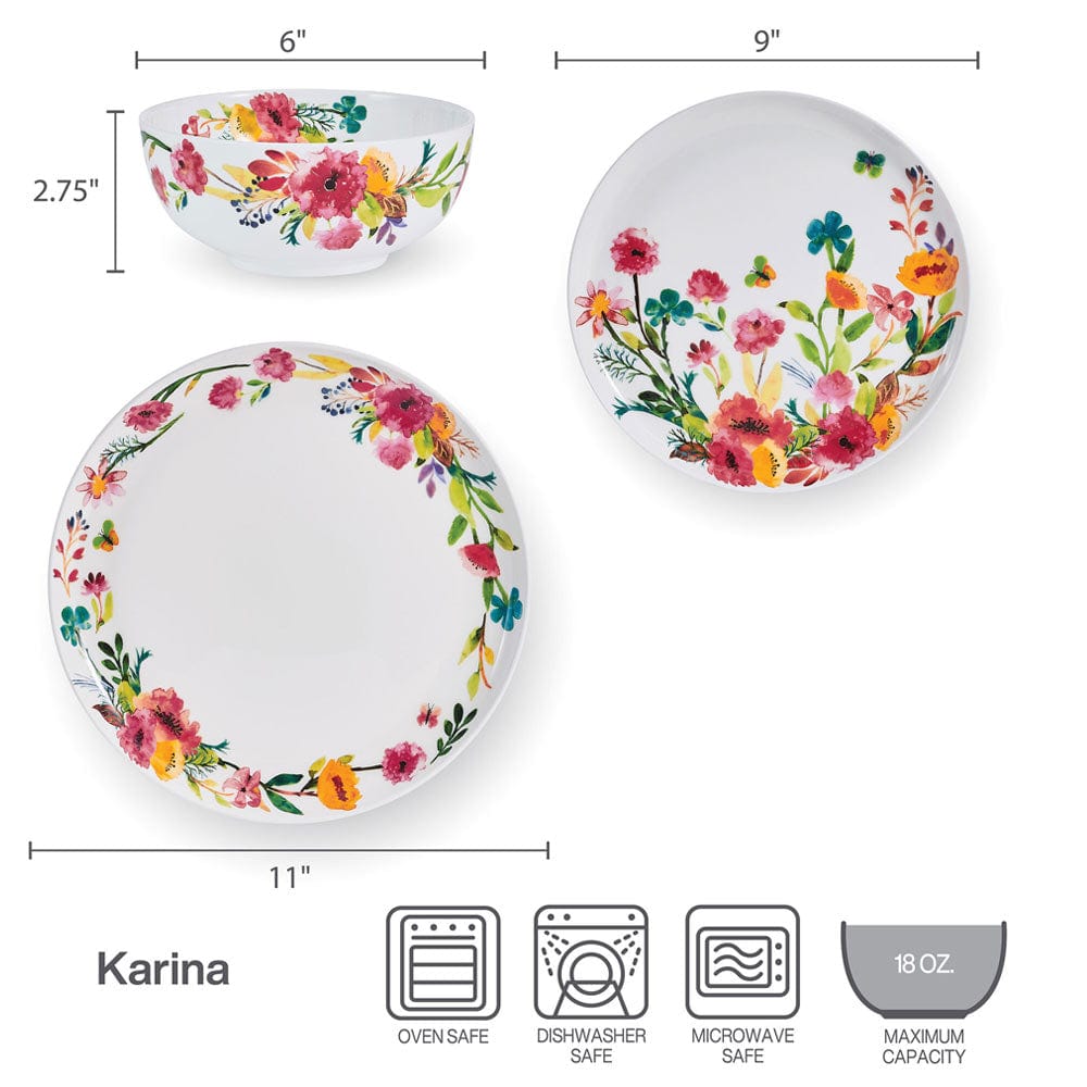 Karina 12 Piece Dinnerware Set. Service for 4 - Image 5