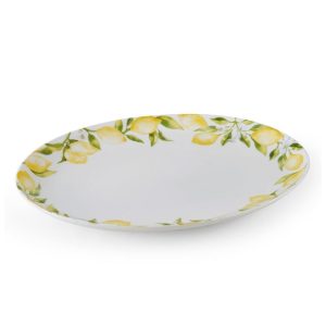 Lemons Oval Serving Platter. 14 Inch