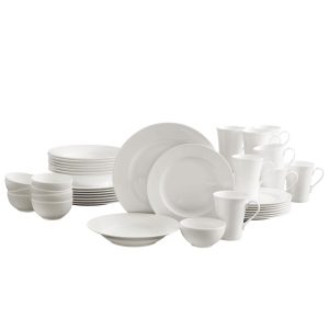 Lucerne White 40 Piece Dinnerware Set. Service for 8