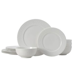 Lux 12 Piece Dinnerware Set. Service for 4