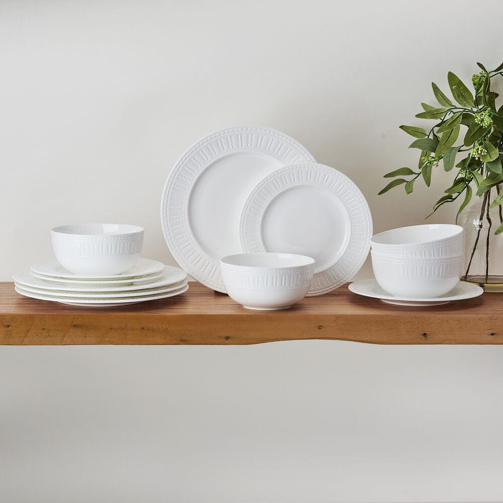 Miles 12 Piece Dinnerware Set. Service for 4 - Image 8