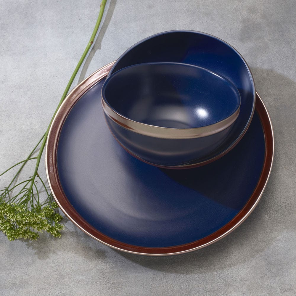 Miller Blue 12 Piece Dinnerware Set. Service for 4 - Image 3