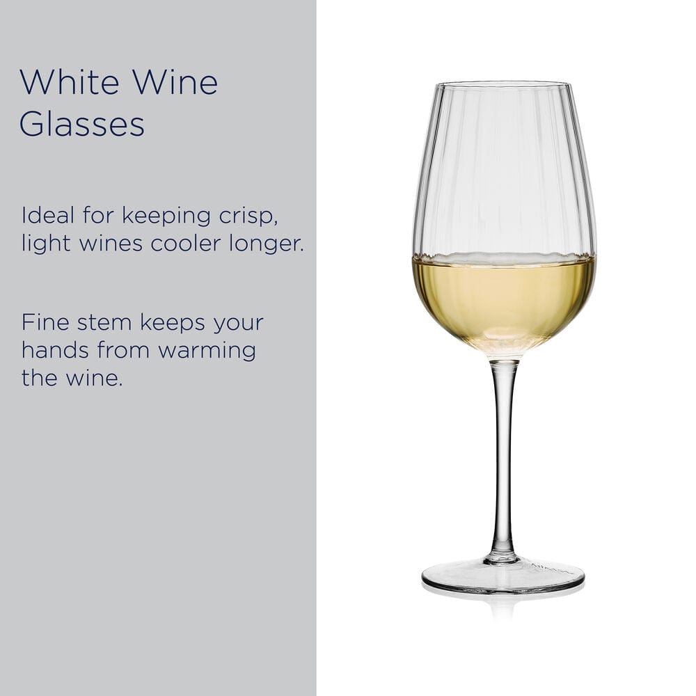 Optic Set of 4 White Wine Glasses - Image 4