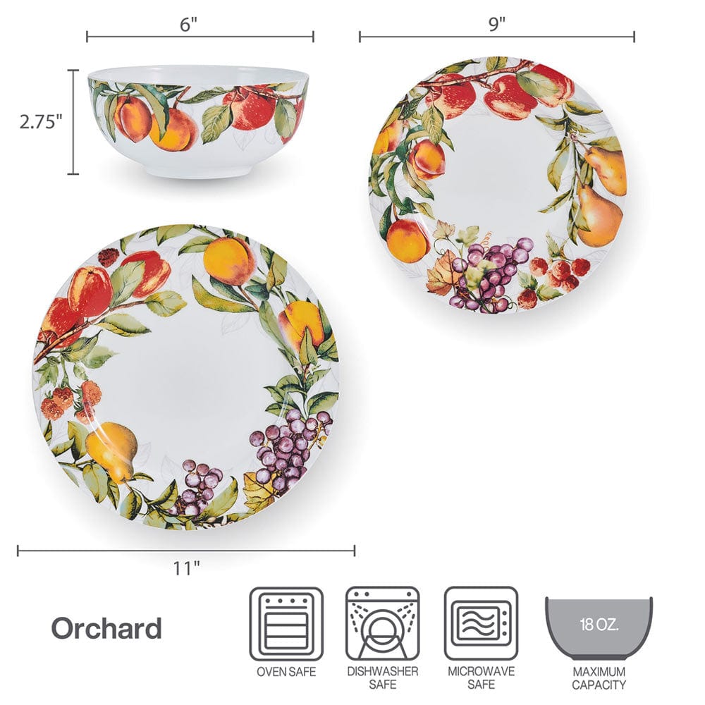Orchard 12 Piece Dinnerware Set. Service for 4 - Image 4