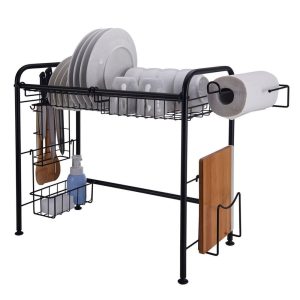 Over the Sink 2 Tier Organizer Dish Drying Rack. 31 Inch