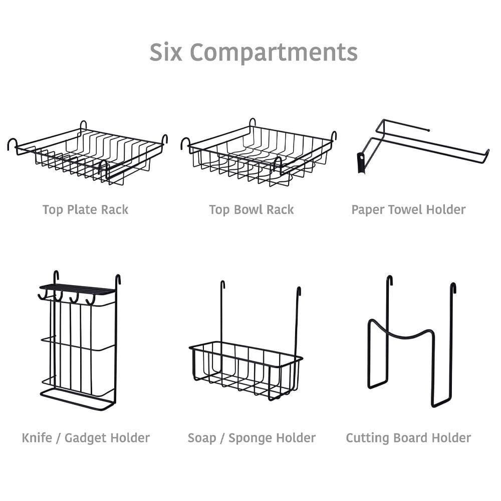 Over the Sink 2 Tier Organizer Dish Drying Rack. 31 Inch - Image 5