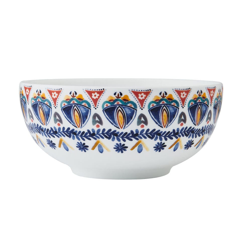 Painted Medallion Set of 4 Soup Cereal Bowls - Image 5