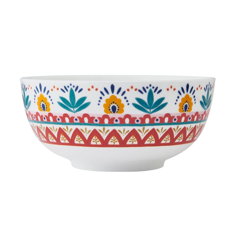 Painted Medallion Set of 4 Soup Cereal Bowls - Image 6