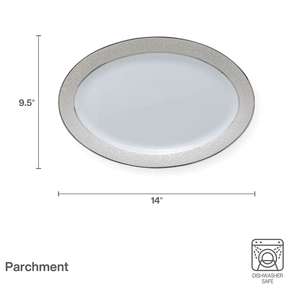 Parchment 14 Inch Oval Platter - Image 3
