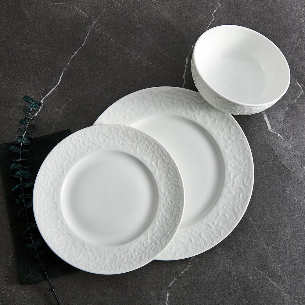 Parchment White 18 Piece Dinnerware Set. Service for 6 - Image 2