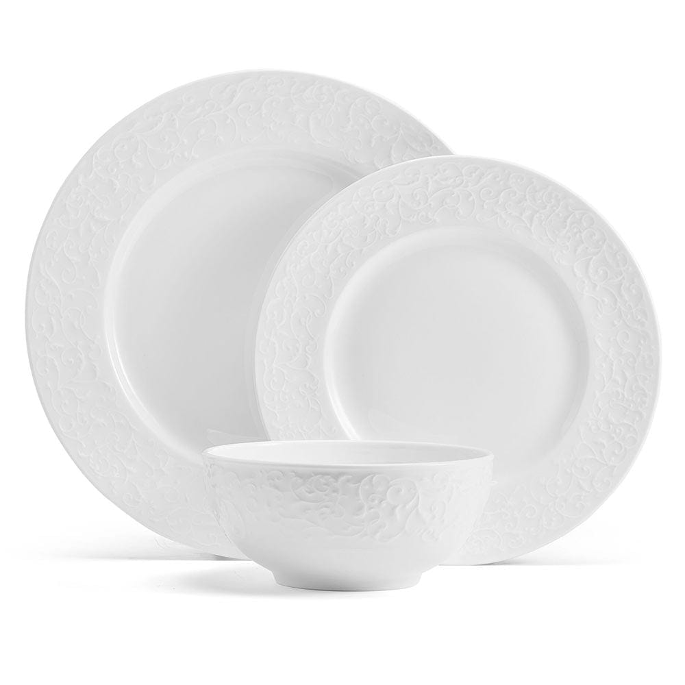 Parchment White 18 Piece Dinnerware Set. Service for 6 - Image 9