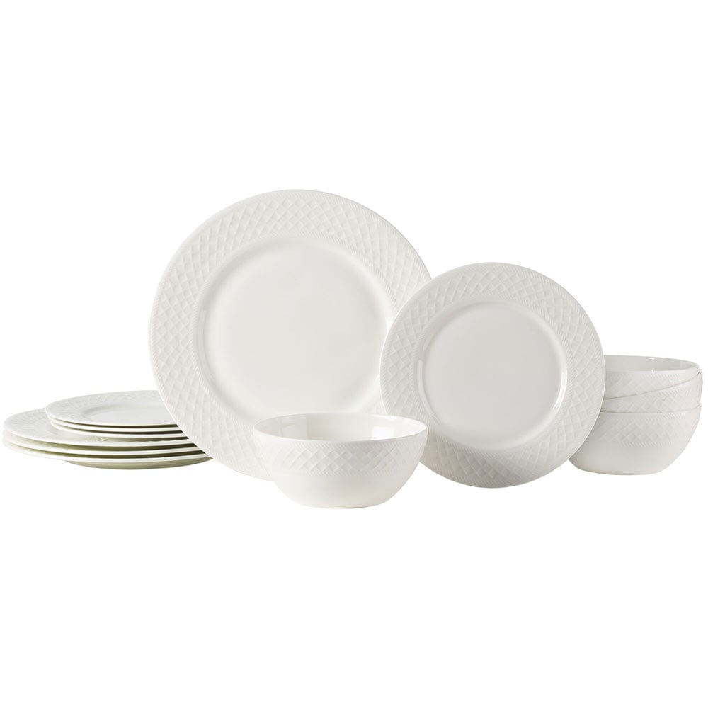 Patterson Vegan Bone? 12 Piece Dinnerware Set. Service for 4