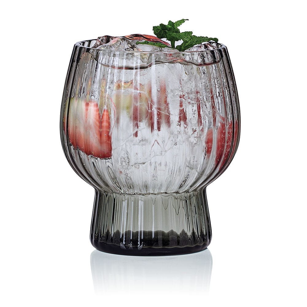 Phoebe Optic Smoke Set of 4 Double Old Fashioned Glasses - Image 8