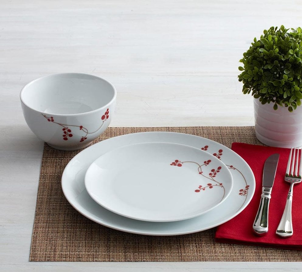 Red Berries 12 Piece Dinnerware Set. Service for 4 - Image 2