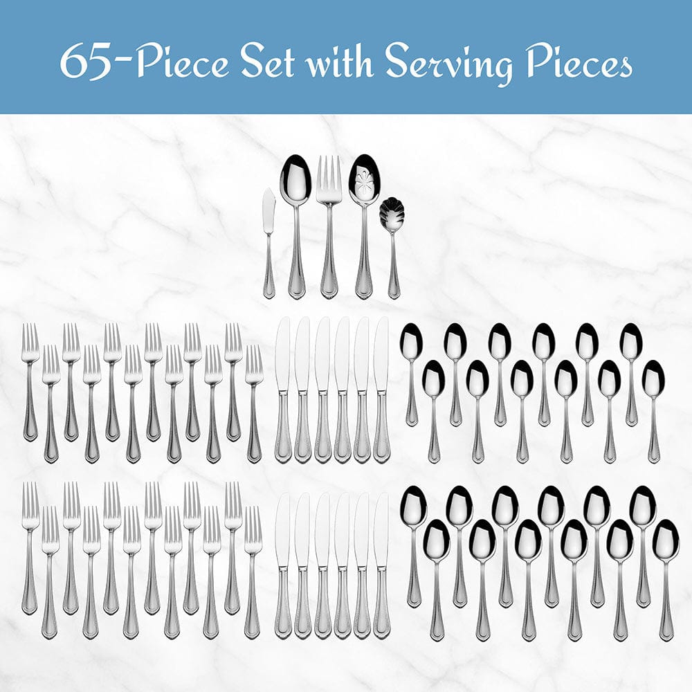 Regent Bead 65 Piece Flatware Set. Service for 12 - Image 7