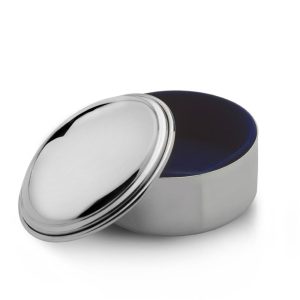 Round Pewter Jewelry Box
