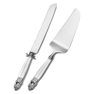 Royal Danish Sterling Wedding Cake Knife and Server Set