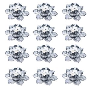 Set of 12 Flower Votive Holders Gift Favor