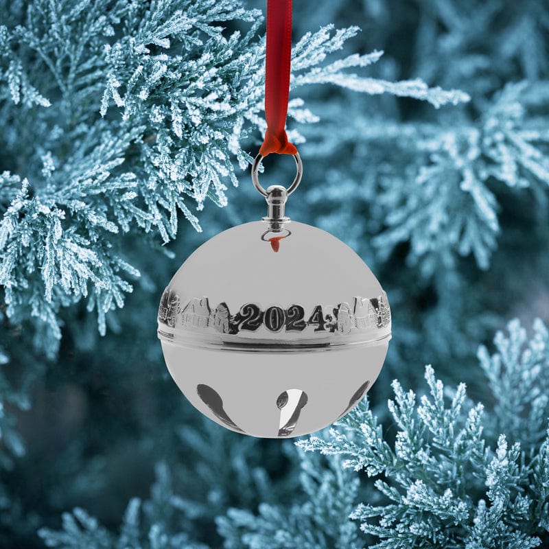 2024 Silver Plate Sleigh Bell Ornament 54th Edition - Image 2