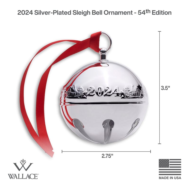 2024 Silver Plate Sleigh Bell Ornament 54th Edition - Image 5