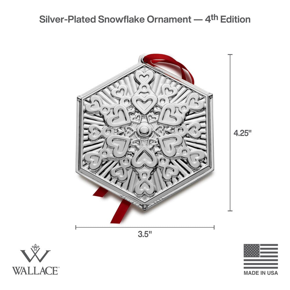 2024 Silver Plate Snowflake Ornament 4th Edition - Image 5