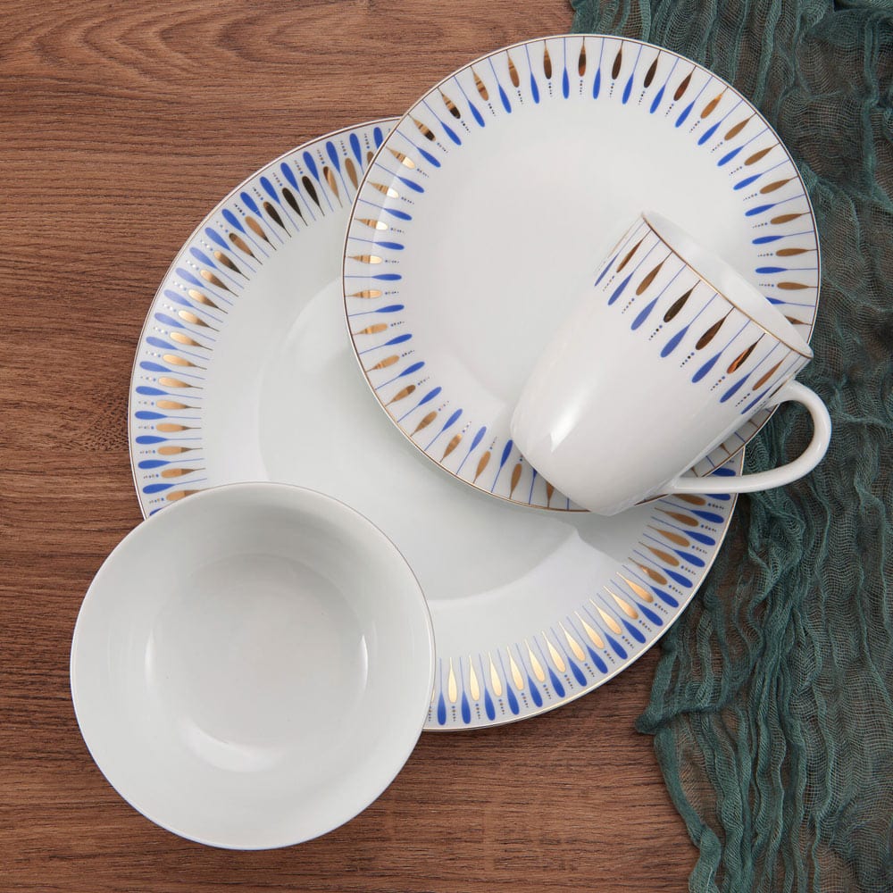 Starburst Blue 32 Piece Dinnerware Set. Service for 8 - Image 2