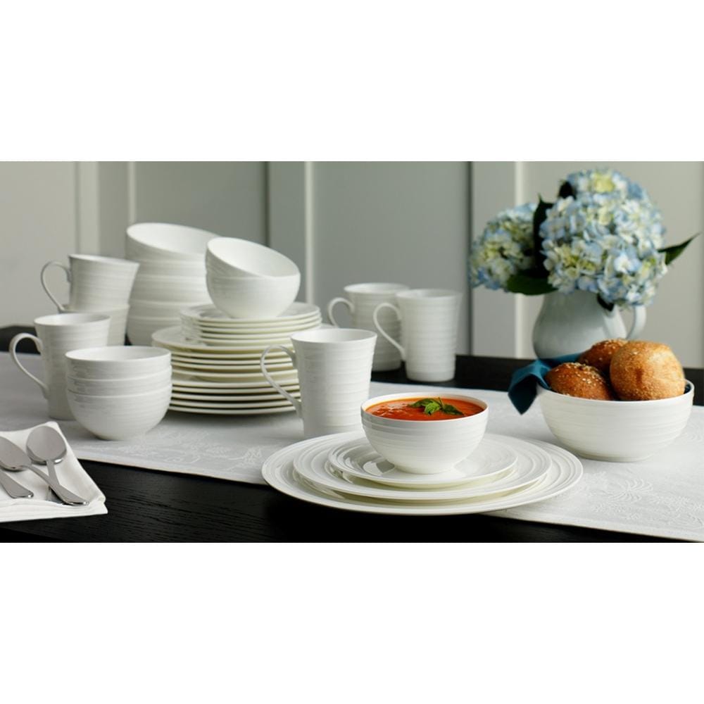 Swirl Bone 36 Piece Dinnerware Set. Service for 6 - Image 2