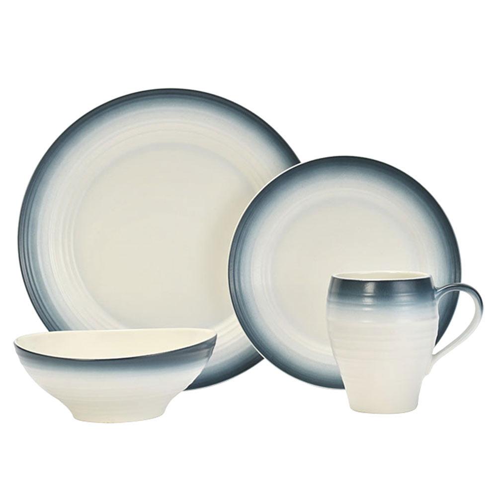 Swirl Ombre Blue 16 Piece Dinnerware Set. Service for 4 - Image 10