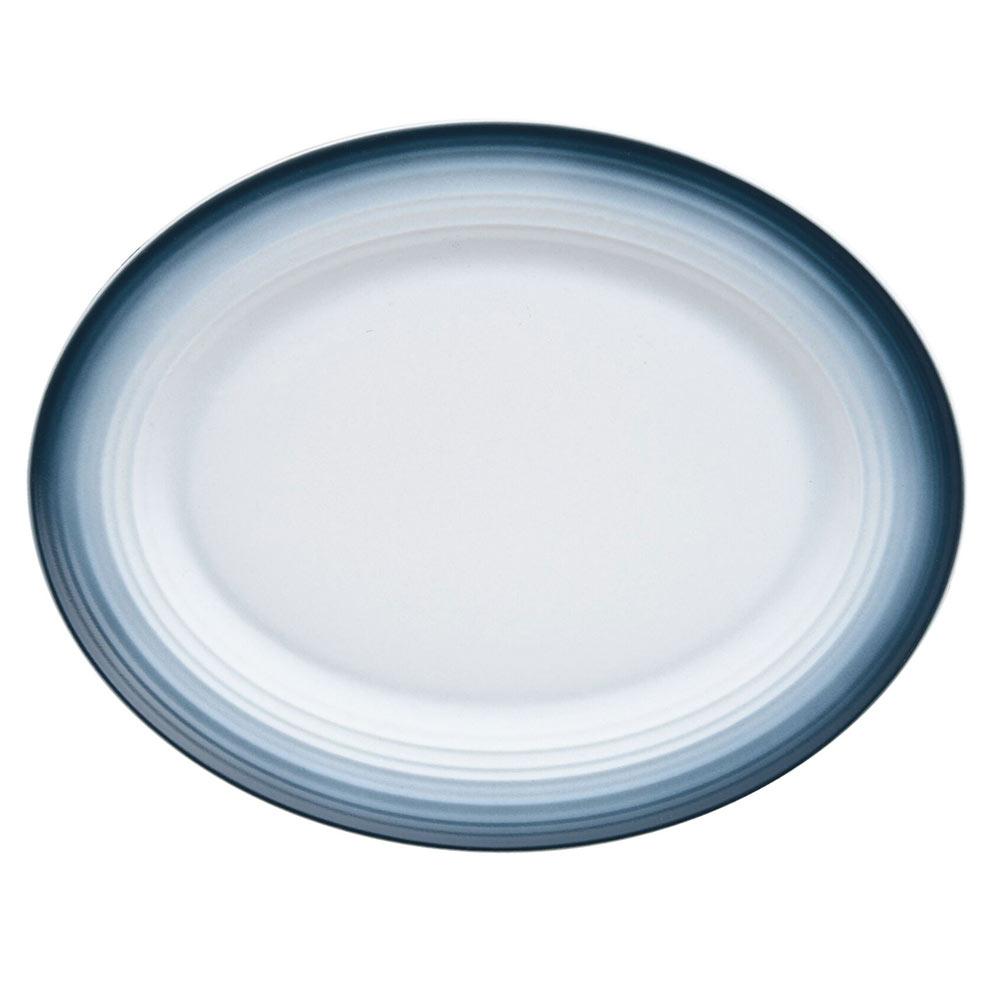Swirl Ombre Blue Oval Platter
