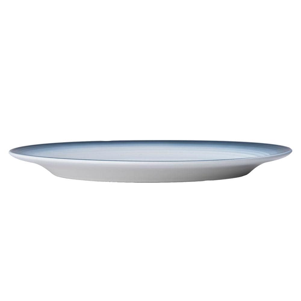 Swirl Ombre Blue Oval Platter - Image 4