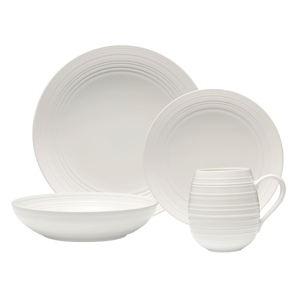Swirl White Coupe 16 Piece Dinnerware Set. Service for 4 - Image 8
