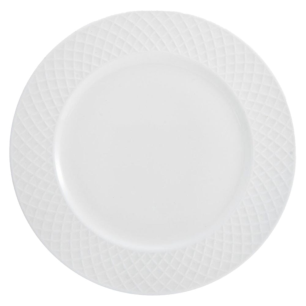 Trellis White Set of 4 Dinner Plates - Image 5