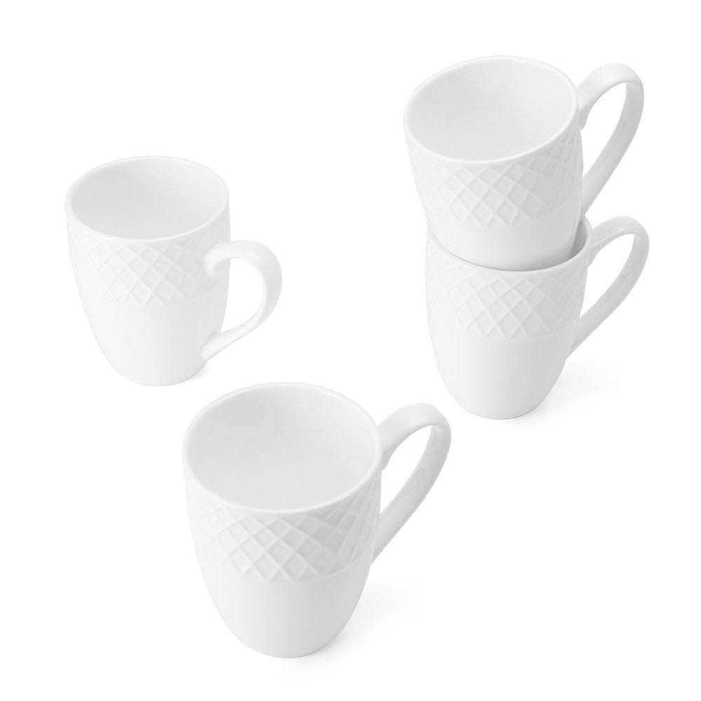 Trellis White Set of 4 Mugs - Image 3