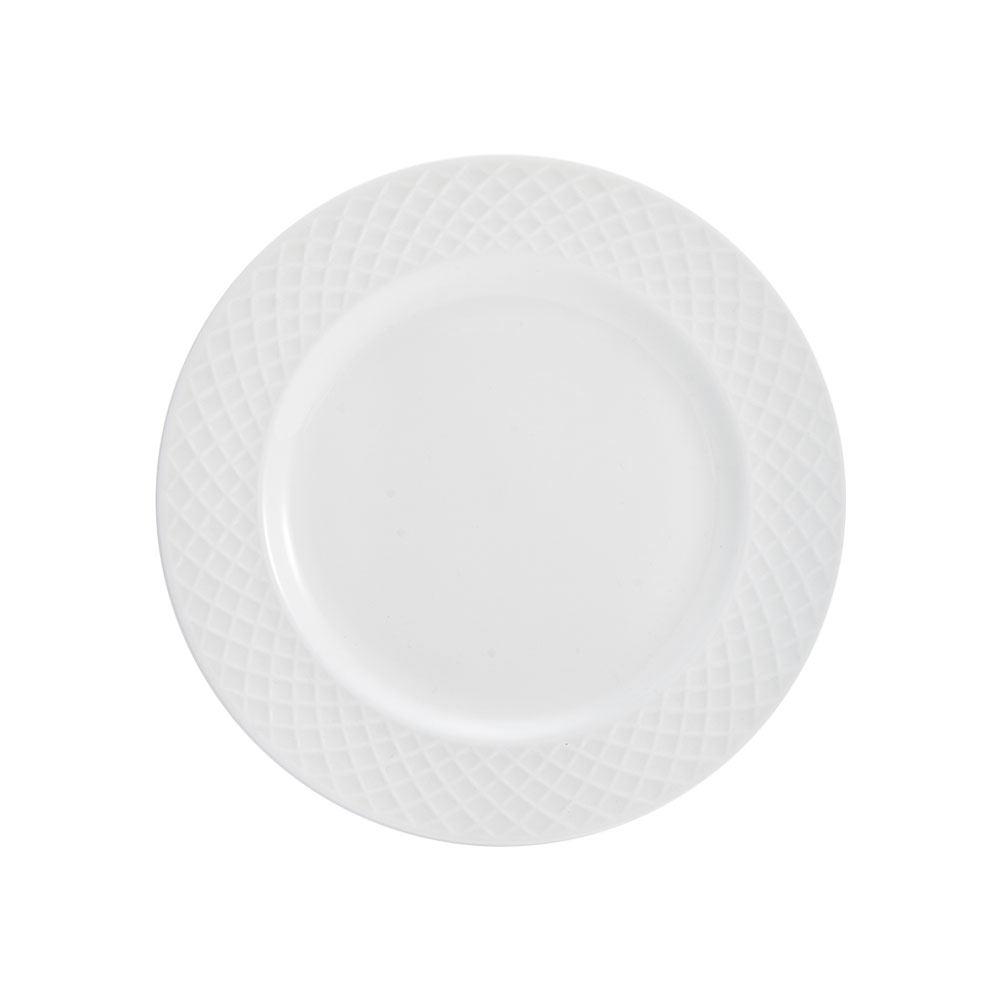 Trellis White Set of 4 Salad Plates - Image 3