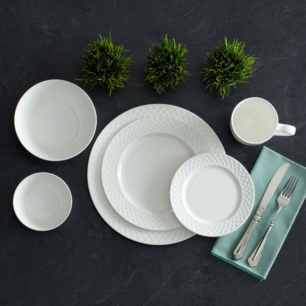 Trellis White Set of 4 Salad Plates - Image 2