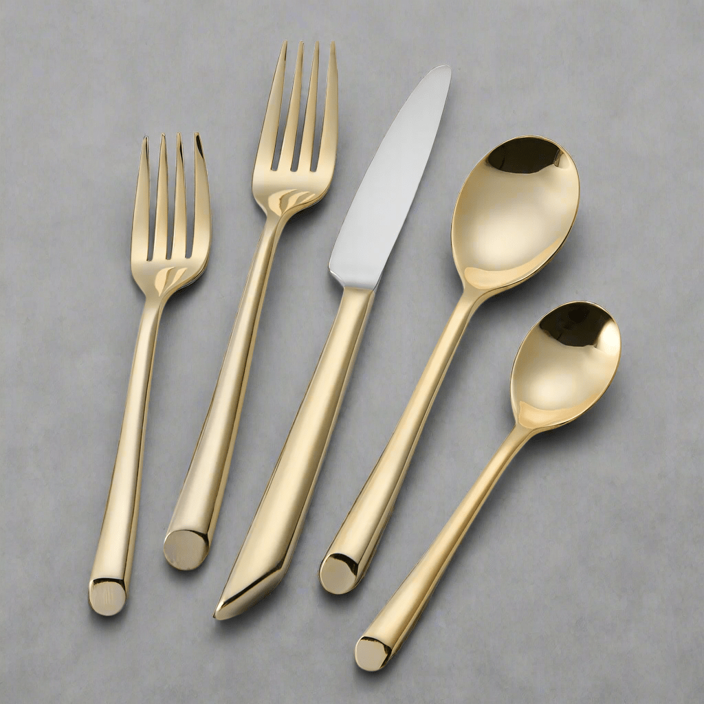 Gold Wave 20 Piece Flatware Set. Service for 4 - Image 2