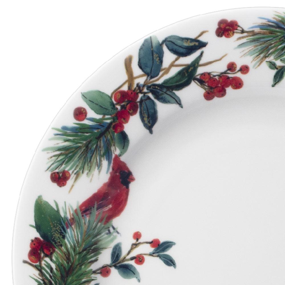 Winter Cardinal Set of 4 Dinner Plates - Image 3