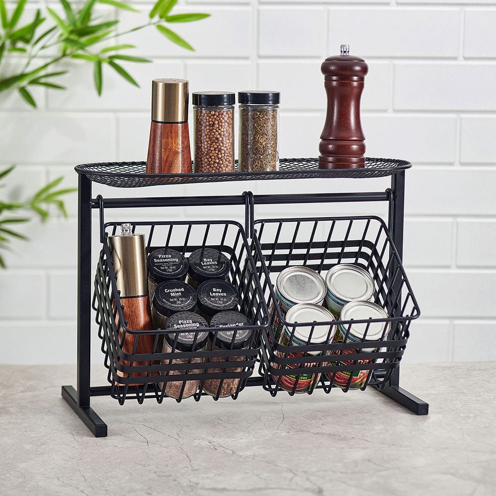 Wrapped Band 2 Tier Storage Basket - Image 2